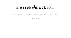 Desktop Screenshot of mariekemacklon.com